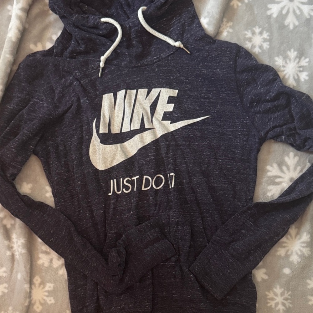 Nike Women's Dark Blue Hoodie Sweater